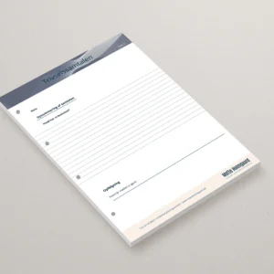 Blok til trivselssamtalen med noter og spørgsmål fra Mette Holmgaard